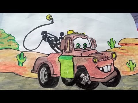 Cars movie tow mater drawing