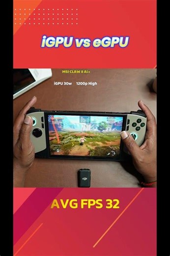 MSI CLAW 8 Ai+ iGPU vs eGPU #msiclaw8 #msiclaw8ai #msiclaw #egpu