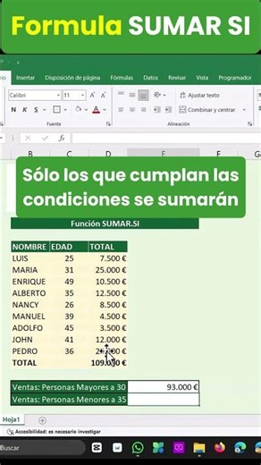 SUMAR.SI en Excel: suma solo lo que necesitas ✅