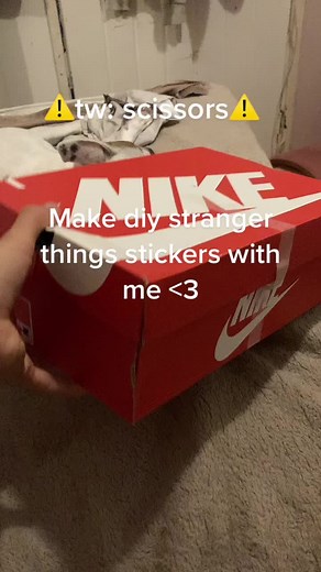 DIY stranger things sticker #fyp #diy #fortoupage #viral #strangerthings #diystickers