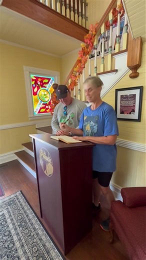 Tracy and Roger completed Sylva’s “crown jewel” hike, The Pinnacle, yesterday! We gave them the full celebration as they signed the logbook, confetti and all! Congratulations, guys! #WNCOpenForBusiness #jacksoncountync #pinnaclepeak | Jackson County Chamber and Visitor Center
