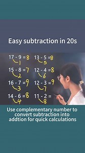 39K views · 514 reactions | Use complementary number to convert subtraction into addtion for quick calculations #education #thinking #maths #math #mathematics #calculation #pattern | Test And Tutor | Facebook