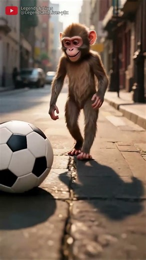 Monkey Tricks Corgi — But the Orange Cat’s Soccer Bomb Sends Him Flying! 🐒⚽💥 #cutdog #funny#cat