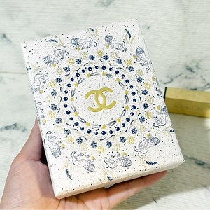 Chanel Camellia Lion Gold & Blue Decorative Box