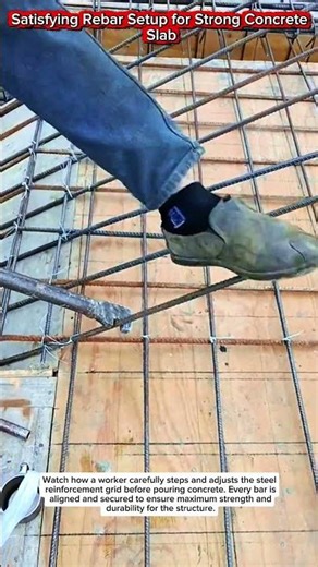 Satisfying Rebar Setup for Strong Concrete Slab