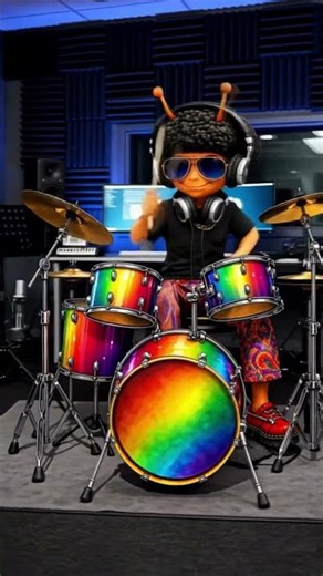 👽Just an Alien Recording Drums🥁 for You Brain Me by Los Bandidos De La Tortila #newmusic #indieband