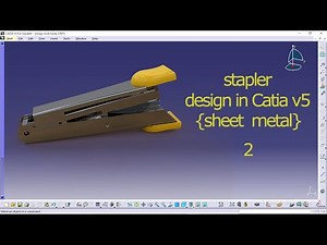 how to design stapler in catia v5 by sheet metal (stapler design and assembly) #catia #stapler part2