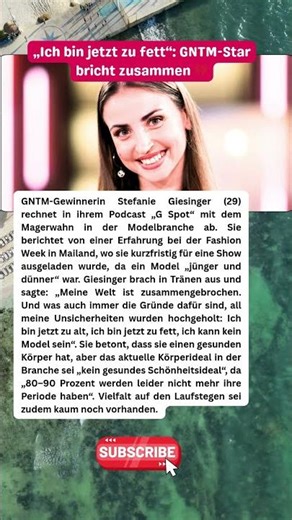 GNTM-Star Stefanie Giesinger rechnet mit Magerwahn ab 💔