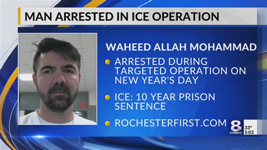 ICE announces New Year’s Day arrest in Rochester
