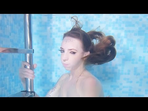 Girl Underwater Puffy Cheeks Breath Holding