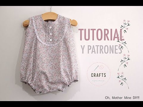 DIY Cómo hacer pelele para bebés (patrones gratis incluidos)