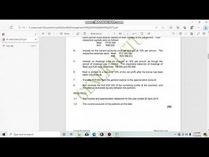 Financial accounting N5 Partnership June paper