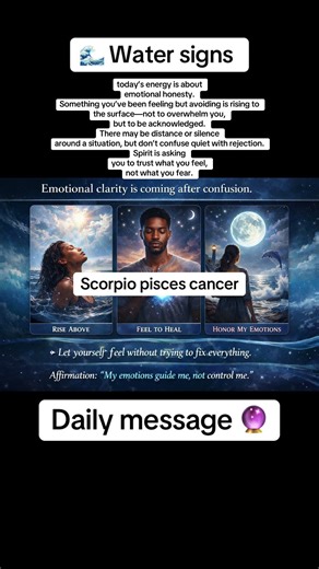 Water signs 🌊: feel with out fixing!!! 🦂🦀🐟Scorpio cancer Pisces