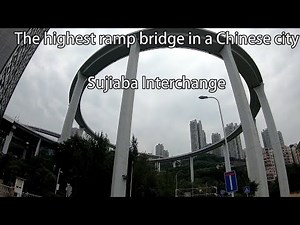 Aerial China:China’s tallest city overpass, 72 meters high, Chongqing Sujiaba overpass重慶蘇家壩立交橋