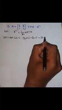 👉 “Find the Inverse of Matrix A (2×2) | Easy Trick in 1 Minute”