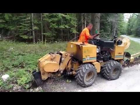 Vermeer LM-42 tearing through the ground in rocky Northern Michigan