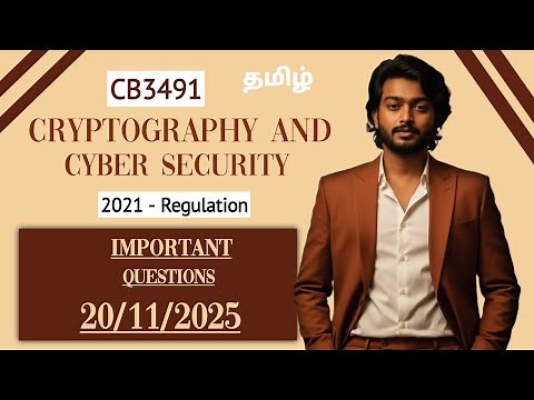 Cryptography and Cyber Security Important Questions | 20/11/2025 Exam CB3491