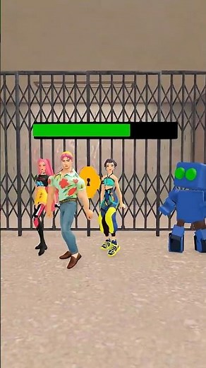 Mira Zoey Abby Defeats the Robot to Escape Through the Door. #kpopdemonhunters
