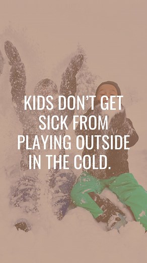 Andy McMaster on Instagram: "I remember growing up as a kid and hearing from so many adults “don’t go out in the cold or you’ll catch a cold”. Which is such a misconception. There are *huge* benefits to outdoor play in the winter (obviously watching the windchill, using discretion when temp drops too far below freezing, and make sure kids are dressed appropriately). But the actual reason sicknesses runs rampant in the winter is due to the amount of time spent indoors where germs are passed… and