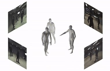 Shape-aware Multi-Person Pose Estimation from Multi-view Images