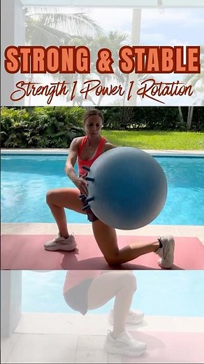 Exercise Ball Strength Workout | Full Lower Body + Core Rotation #shorts