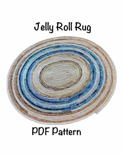 Jelly Roll Rug Sewing Pattern, Beginner Friendly Scrap Fabric Project (PDF) - Etsy