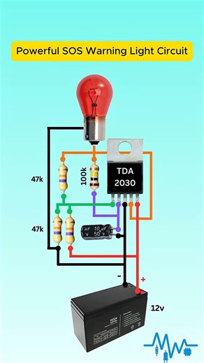Powerful SOS Warning Light Circuit | Emergency LED Signal System ⚡🚨 #experiment #electroniccircuit
