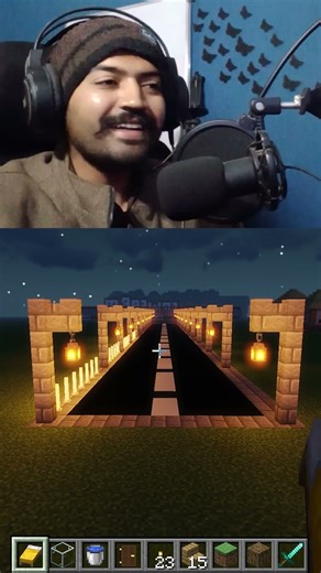 I build Small Village In Minecraft Creative gameplay Day and Night View #shorts