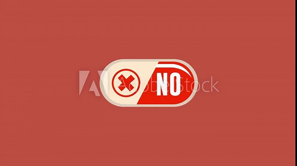 "Red Cross Button Animation on Dark Red Background | Cancel Denied Error Icon Motion Graphic"
