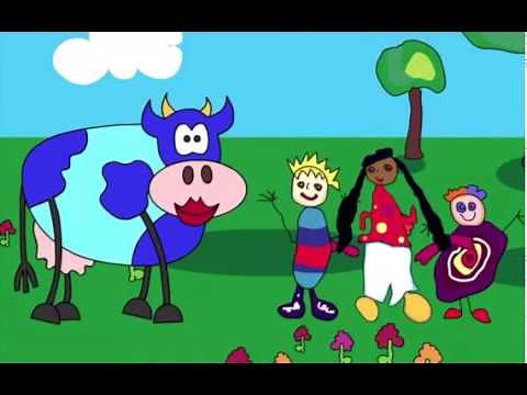 Blue Cow Goes To The Playground (Auto Play)