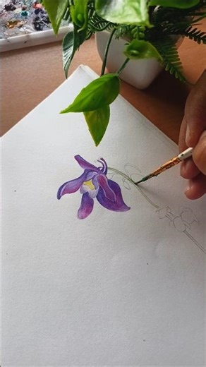 Flower Acrylic Painting #flowers #acrylicart