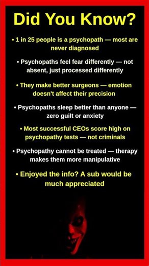Psychopath Facts That Will Completely Surprise You 🧠🔪
