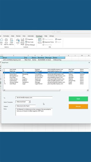Never send emails manually again #excel #automation #productivity