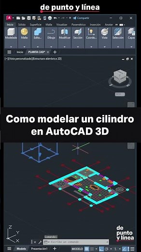 How to Model a Cylinder in AutoCAD 3D | BASIC AUTOCAD COURSE 59