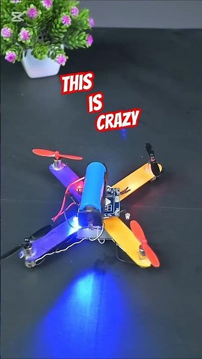 Rechargeable Drone Making at Home 🤯 | DIY Flying Tech #shorts