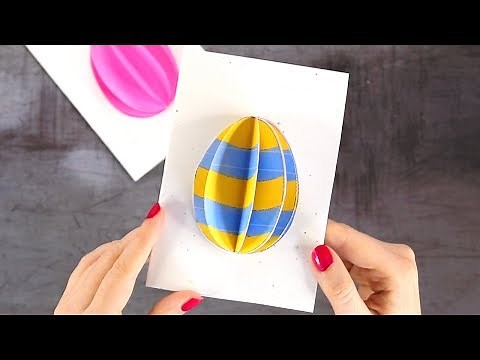 HOW TO MAKE 3D EASTER EGG CARD - Easter Crafts for kids