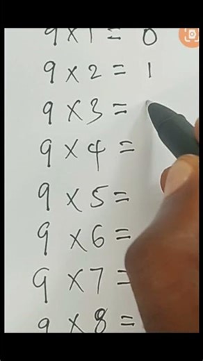 9 multiplication table very easy #education #maths