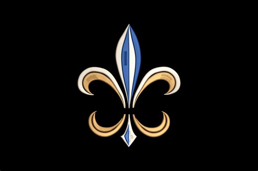 Fleur De Lis Machine Embroidery Design, Royal French Symbol, Blue Gold Heraldic Pattern, Instant Download - Etsy
