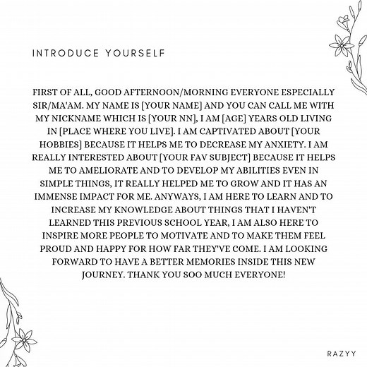 introduce yourself idea! #introduce #introduceyourself #razyy