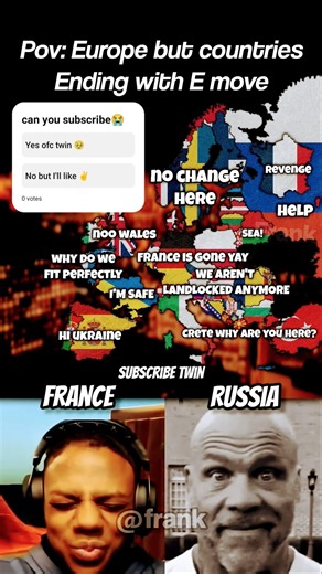 Pov: Europe but all countries ending with E move 🇪🇺#mapping#geography#shorts#countryballs#maps#memes