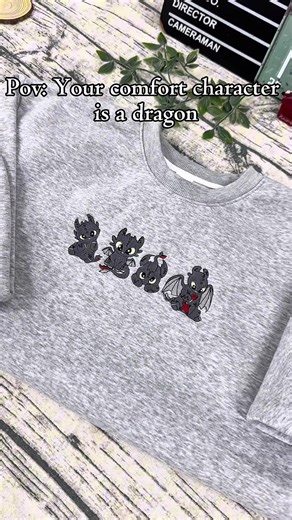 Cute Toothless the Dragon Embroidery Ideas