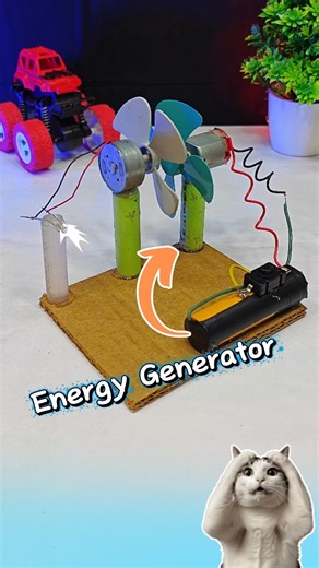 How To Make Energy Generator With Dc Motor #experiment #shorts
