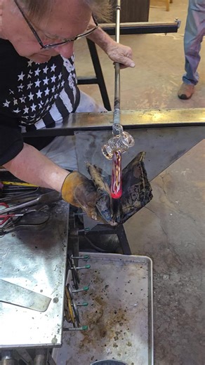 Dave Porter working on a commission | Fireworks Glass Studios