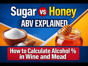 Sugar vs Honey ABV Explained: How to Calculate Alcohol % in Wine and Mead! Free Calculator Included!