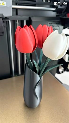Tulipanes: impresos en 3D #impresion3d #mexico #3dprinting #flores #detalles