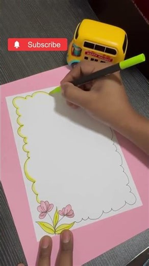 Aesthetic Front page border designs for school projects | simple design for assignment #shorts #art