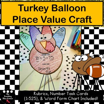 Thanksgiving Day Parade Balloon Math Place Value Craft
