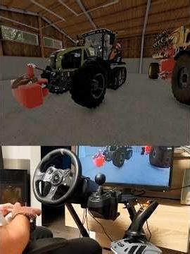 Farming Simulator Claas Axion Terra Trac Logitech Steering Wheel Thrustmaster Farmstick #dkgc #claas