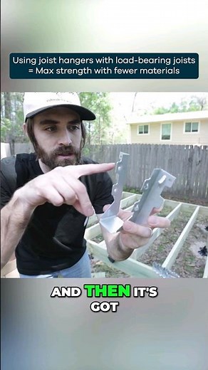 Using Joist Hangers + Load Bearing Joists = Max Efficiency @humediy