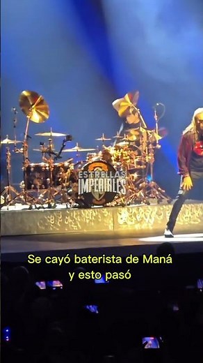 Se cae baterista de Maná en pleno concierto 😱💯🔥🎵 #mana #caidas #concierto #baterista